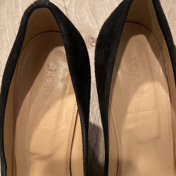J Crew Black Made in Italy Block Heels - Picture 3 of 4